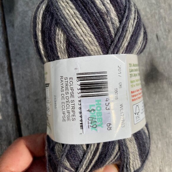 Patons Kroy Socks 4 yarn lot green blue gray stripes skeins washable wool super - Picture 12 of 13